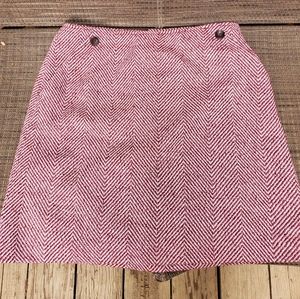 Banana Republic Skirt NWT, Size 6, Burgundy Herringbone